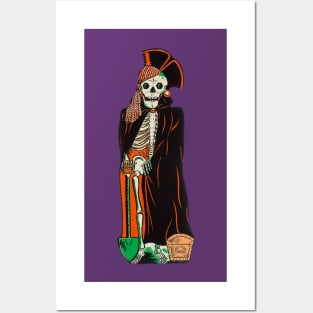 Halloween Skelton Pirate Posters and Art